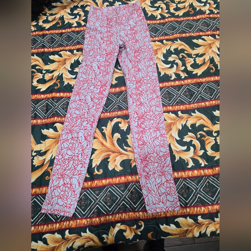 Fleo Red Floral Skinny Pants